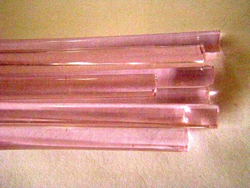 Devardi Glass Boro Rods, 1 lb, COE 33, Transparent Pink Borosilicate Solid Rods in Kuwait