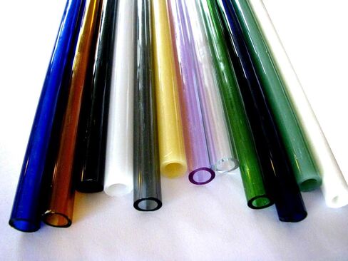 Devardi Glass Boro Tubing, COE 33, 12 Borosilicate 12mm Mixed Colors 12 Inch Tubes in Kuwait