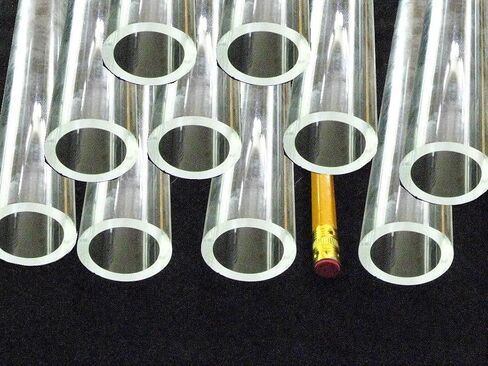 Devardi Glass COE 33 Boro Tubing, 10 Clear 25mm x 3mm (1 inch) Borosilicate 12" Tubes in Kuwait