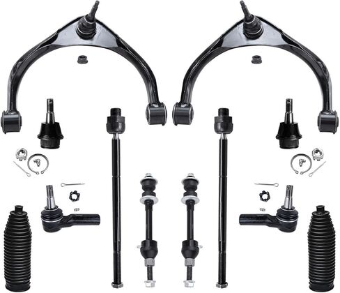Detroit Axle - RWD Front End Supension Kit لعام 2006-2010 دودج رام 1500 ، 2011-2012 RAM 1500 ، قضبان ربط الأسلحة السفلية أحذية الأسلحة البارز العلوية للكرة 2007 2008 2009 بديل - 12 مساءً مجموعة in Kuwait