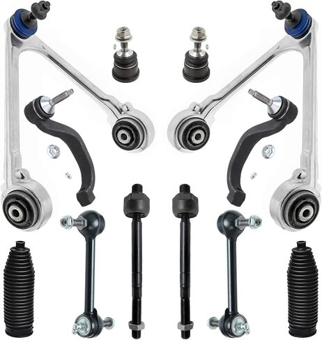 Detroit Axle - RWD Front End Supension Kit لعام 2006-2010 دودج رام 1500 ، 2011-2012 RAM 1500 ، قضبان ربط الأسلحة السفلية أحذية الأسلحة البارز العلوية للكرة 2007 2008 2009 بديل - 12 مساءً مجموعة in Kuwait
