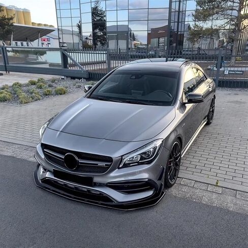 Car Front Bumper Lip Compatible for Mercedes Benz CLA Class C117 CLA200 260 CLA45 A-MG 2016-2019 Gloss Black Diffuser Spoiler(Carbon Look) in Saudi Arabia