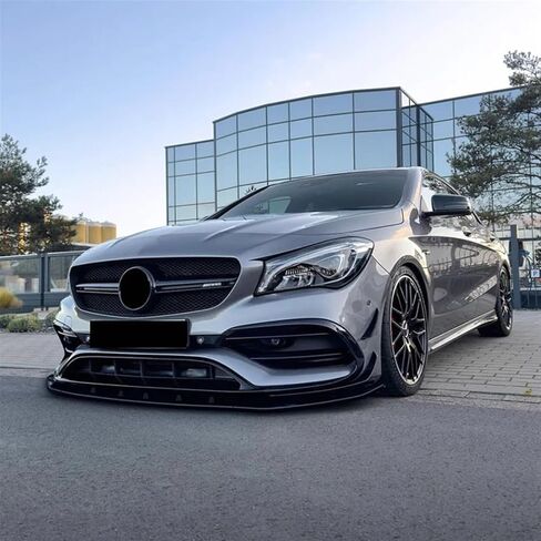 Car Front Bumper Lip Compatible for Mercedes Benz CLA Class C117 CLA200 260 CLA45 A-MG 2016-2019 Gloss Black Diffuser Spoiler(Carbon Look) in Saudi Arabia