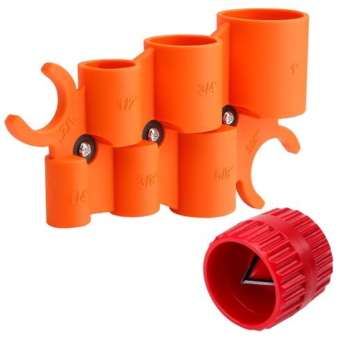 مجموعة أدوات إزالة حواف الأنابيب، 1/4 بوصة - 1 بوصة أدوات سباكة لقياس العمق و1/8 بوصة إلى 1-5/8 بوصة أداة شطب أنابيب الأنابيب الداخلية/الخارجية للألومنيوم PVC PPR والنحاس CPVC PE-RT in Kuwait