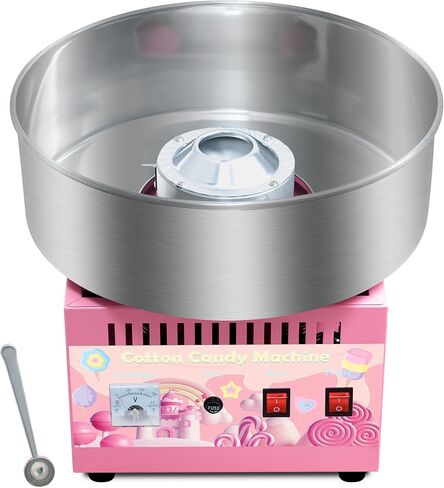 Cotton Candy Machine Commercial, 1000W Cotton Candy Maker Machine, Candy Floss Maker with Stainless Steel Bowl, Sugar Scoop，double switch easy and safe to use for Kids, Home, Party, Birthday, Festival in Kuwait