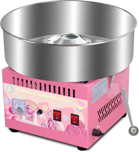 Cotton Candy Machine Commercial, 1000W Cotton Candy Maker Machine, Candy Floss Maker with Stainless Steel Bowl, Sugar Scoop，double switch easy and safe to use for Kids, Home, Party, Birthday, Festival in Kuwait