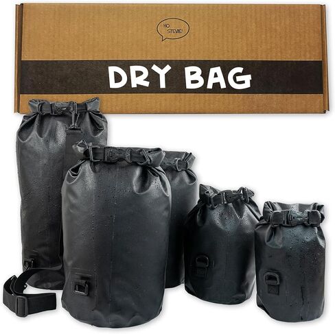 Ho Stevie! Heavy Duty Waterproof Dry Bag - Keeps Your Stuff Dry, on Surf Trips, Camping, or Any Adventure (Black, 20L) in Saudi Arabia