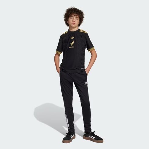 جيرسي كرة القدم Adidas Originals Big Kids Mexico 25 Gold، أسود، متوسط in Saudi Arabia