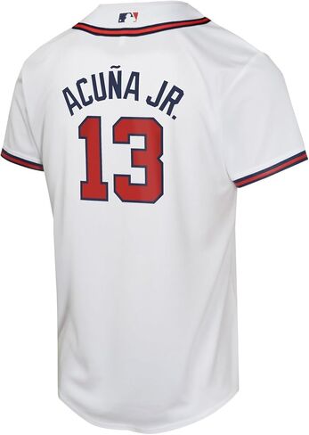 Ronald Acuna Jr. Atlanta Braves MLB Kids Youth 8-20 White Home Player Jersey in Saudi Arabia