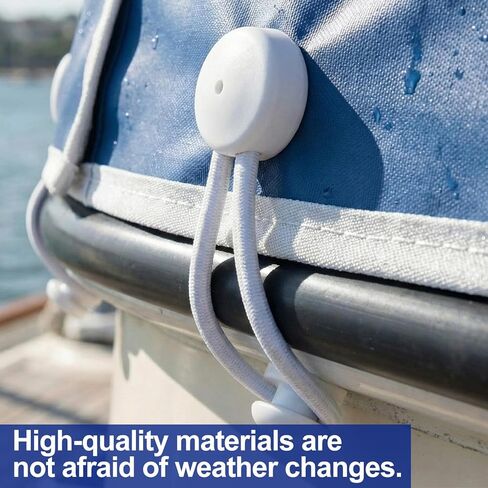 10 Pack Shock Cord Fastener Bungee Cord Clips with Adjustable Knob Multifunctional Fastener for Tent Boat Cover Canvas Marine Truck Rv Trailer Accessoriest Outdoor Weather Resistant in Saudi Arabia