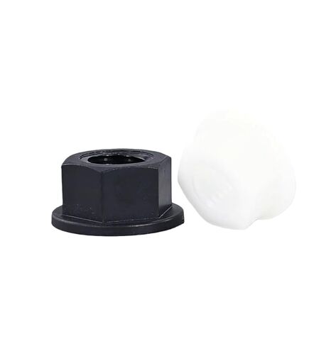 Nylon Flange Nut with Hexagonal Anti Slip Pad Screw Cap M3-M12 Insulated Anti-Static Plastic Nut Anti Loosening and Shockproof Electronic Equipment Furniture Fastener(Black,M8 (10pc)) in Kuwait