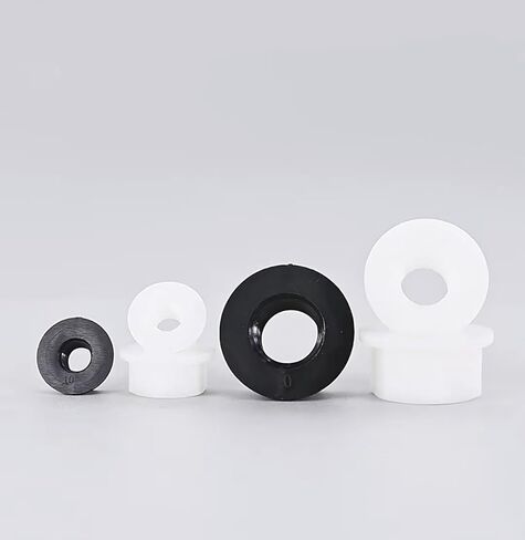 Nylon Flange Nut with Hexagonal Anti Slip Pad Screw Cap M3-M12 Insulated Anti-Static Plastic Nut Anti Loosening and Shockproof Electronic Equipment Furniture Fastener(Black,M8 (10pc)) in Saudi Arabia