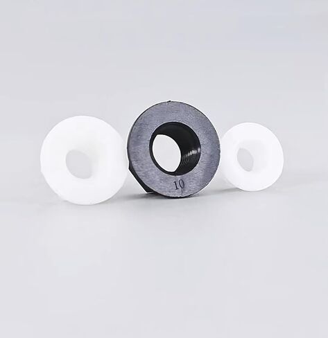 Nylon Flange Nut with Hexagonal Anti Slip Pad Screw Cap M3-M12 Insulated Anti-Static Plastic Nut Anti Loosening and Shockproof Electronic Equipment Furniture Fastener(Black,M8 (10pc)) in Saudi Arabia