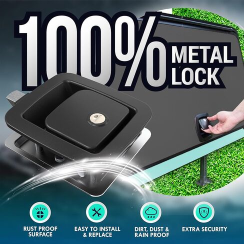 LATCH.IT RV سلام مزلاج | يناسب فقط 3.9 بوصة × 3.3 بوصة (مزلاج مركزي) والأبواب السميكة 1.25-2 بوصة | لن تحل محل نماذج الأوفست/BP-22 | قفل تخزين RV معدني بنسبة 100% وقفل مقصورة RV in Kuwait