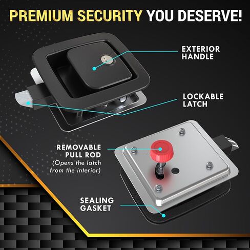 LATCH.IT RV سلام مزلاج | يناسب فقط 3.9 بوصة × 3.3 بوصة (مزلاج مركزي) والأبواب السميكة 1.25-2 بوصة | لن تحل محل نماذج الأوفست/BP-22 | قفل تخزين RV معدني بنسبة 100% وقفل مقصورة RV in Kuwait