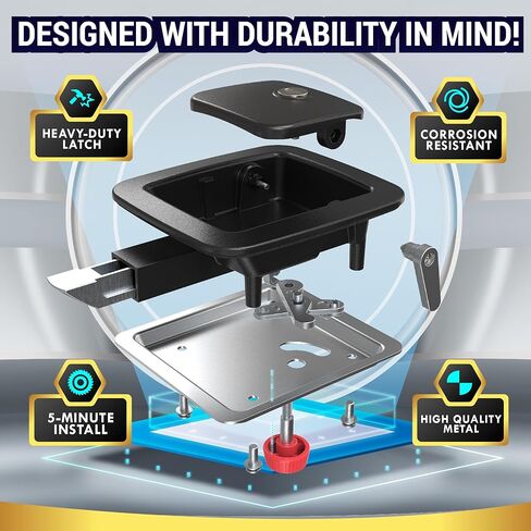 LATCH.IT RV سلام مزلاج | يناسب فقط 3.9 بوصة × 3.3 بوصة (مزلاج مركزي) والأبواب السميكة 1.25-2 بوصة | لن تحل محل نماذج الأوفست/BP-22 | قفل تخزين RV معدني بنسبة 100% وقفل مقصورة RV in Kuwait