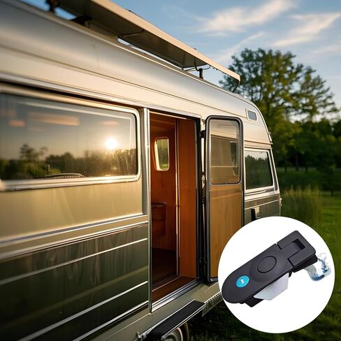 مزلاج باب Ms609 Rv، زر ضغط أسود من سبائك الزنك، مجموعة مكونة من قطعتين، تتضمن مفاتيح ومسامير in Kuwait