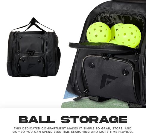 Franklin Sports Pro Series Bag II - Professional Pickleball Bag - Duffle/Backpack - Premium Storage - Charcoal in Saudi Arabia
