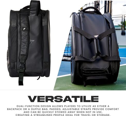 Franklin Sports Pro Series Bag II - Professional Pickleball Bag - Duffle/Backpack - Premium Storage - Charcoal in Saudi Arabia