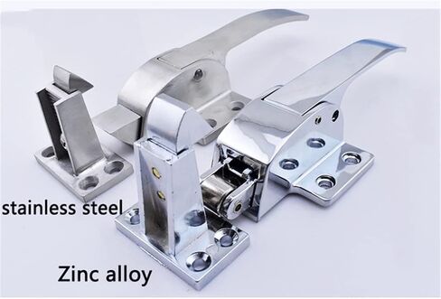 Cold Room Handle Latch,Safety Handle Walk-in Cooler Door Handle,Oven Door Handle,Door Lock Handle Flat Door Cold Storage Door Buckle Lock Oven Accessories Door Lock (Stainless Steel) in Saudi Arabia
