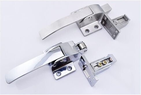 Cold Room Handle Latch,Safety Handle Walk-in Cooler Door Handle,Oven Door Handle,Door Lock Handle Flat Door Cold Storage Door Buckle Lock Oven Accessories Door Lock (Stainless Steel) in Saudi Arabia