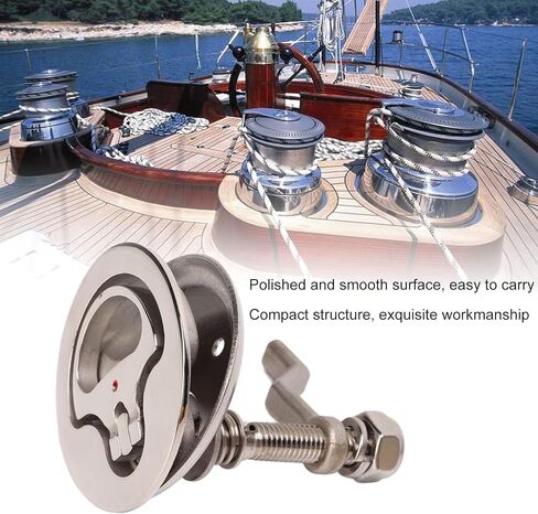 مزلاج كاميرا القارب 316 من الفولاذ المقاوم للصدأ المصقول قابل للتعديل مع لوحة خلفية للسفينة البحرية، مقاومة للتآكل، مياه مالحة in Kuwait