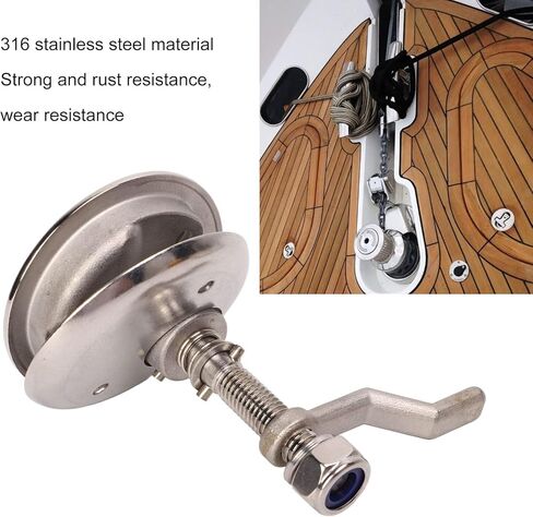 مزلاج كاميرا القارب 316 من الفولاذ المقاوم للصدأ المصقول قابل للتعديل مع لوحة خلفية للسفينة البحرية، مقاومة للتآكل، مياه مالحة in Kuwait