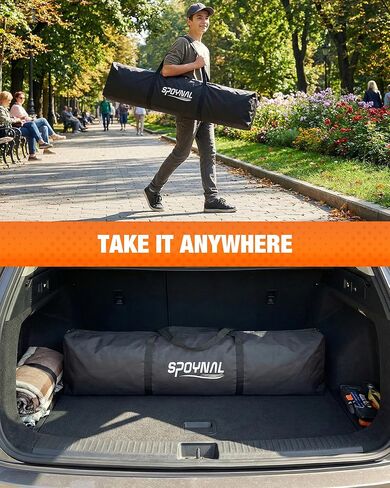 12x6 FT Soccer Goal for Backyard Training, Full-Size Portable Soccer Net with Heavy-Duty X Structure & Carry Bag, All-Weather Outdoor Soccer Goals for Teens and Adults in Kuwait