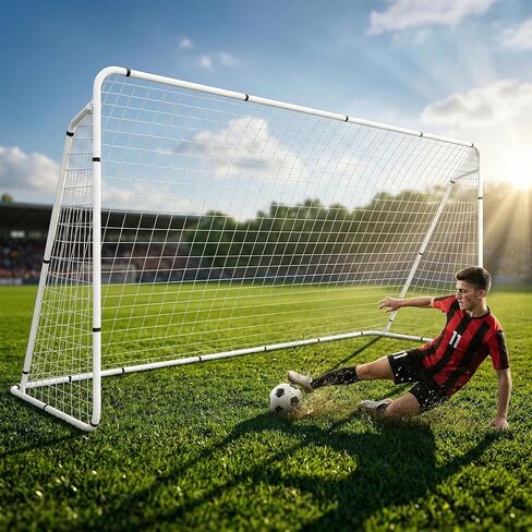 هدف كرة القدم هوم جاردن مقاس 12 × 6 بوصة، شبكة كرة قدم محمولة مع إطار، تدريب في الفناء الخلفي وأهداف ممارسة في الهواء الطلق للبالغين والأطفال، معدات بطولة سهلة الإعداد in Kuwait