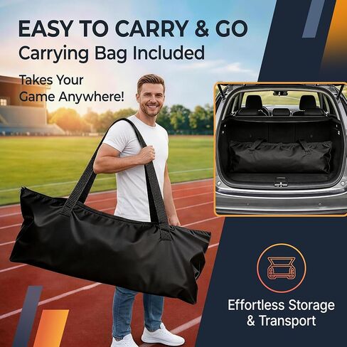 هدف كرة القدم هوم جاردن مقاس 12 × 6 بوصة، شبكة كرة قدم محمولة مع إطار، تدريب في الفناء الخلفي وأهداف ممارسة في الهواء الطلق للبالغين والأطفال، معدات بطولة سهلة الإعداد in Kuwait