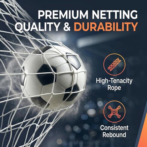 هدف كرة القدم هوم جاردن مقاس 12 × 6 بوصة، شبكة كرة قدم محمولة مع إطار، تدريب في الفناء الخلفي وأهداف ممارسة في الهواء الطلق للبالغين والأطفال، معدات بطولة سهلة الإعداد in Kuwait