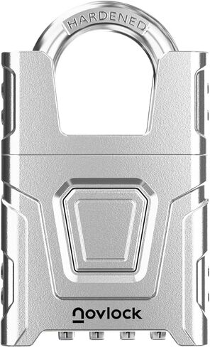 Heavy Duty Outdoor Combination Lock with 0.32" Cut-Resistant Shrouded Shackle – Weatherproof High-Security Padlock with Code for Gates, Fences, Sheds, Storage Units – 1-Pack, Black in Kuwait