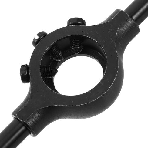 Garneck Adjustable Die Stock Handle Wrench with Removable Handle Heavy Duty Steel Round Die Holder for Thread Tap Ergonomic Grip for Mechanics and DIY Repair Workshop in Saudi Arabia