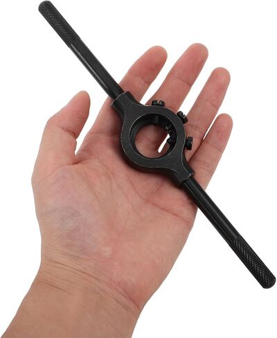 Garneck Adjustable Die Stock Handle Wrench with Removable Handle Heavy Duty Steel Round Die Holder for Thread Tap Ergonomic Grip for Mechanics and DIY Repair Workshop in Saudi Arabia