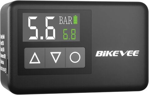 Mini Bike Pump Electric, 120 PSI Portable Bicycle Tire Inflator with Digital Gauge, Auto Shut-Off, Presta & Schrader Valve for Road Bike MTB E-Bike Cycling in Kuwait