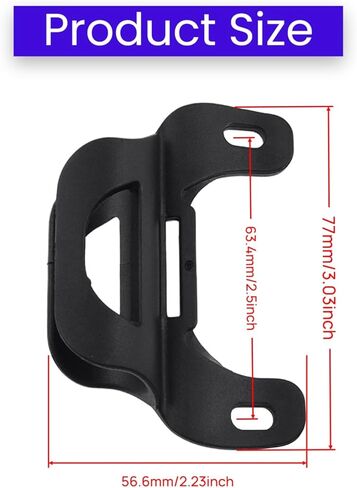 Universal Bike Pump Holder Bracket, Lightweight ABS Mount for Standard 20-25mm Diameter Pumps, Includes Nylon Strap x2, M5 Screws & Hex Wrench for Quick Installation (Black) in Kuwait