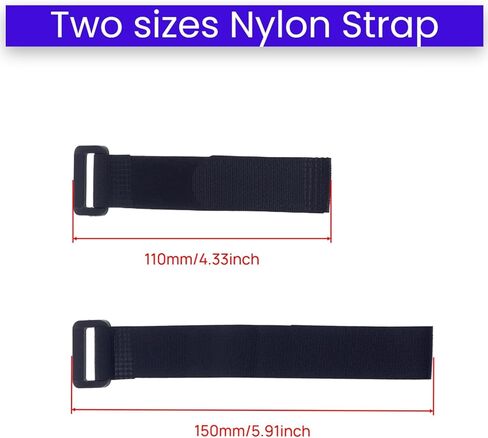 Universal Bike Pump Holder Bracket, Lightweight ABS Mount for Standard 20-25mm Diameter Pumps, Includes Nylon Strap x2, M5 Screws & Hex Wrench for Quick Installation (Black) in Kuwait