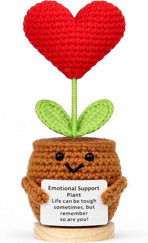 KatchOn, Handmade Crochet Flower Gift | Emotional Support Crochet Gift for Men, Women, Friend, Mom, Dad, Teacher, Coworker | Romantic, Anniversary, Retirement, Birthday Gifts | Desk Decorations in Saudi Arabia