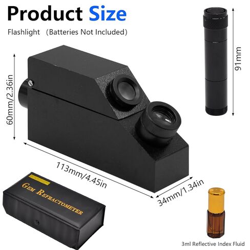 مقياس انكسار الأحجار الكريمة، جهاز اختبار الأحجار الكريمة لجميع الأحجار، أجهزة قياس انكسار مختبر الأحجار الكريمة الماسية للمجوهرات الذهبية والفضية، يقيس مؤشر الانكسار 1.30-1.81 in Kuwait
