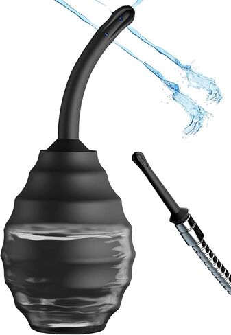 Beisar Enemas Anal Douche for Men Women - 9 Hole Anti Backflow Enema Bulb with Flexible Silicone Nozzle for Colon Cleanse, Feminine Care Shower Enema Douches Kit Cleaner Flusher 11.1 Ounce in Saudi Arabia