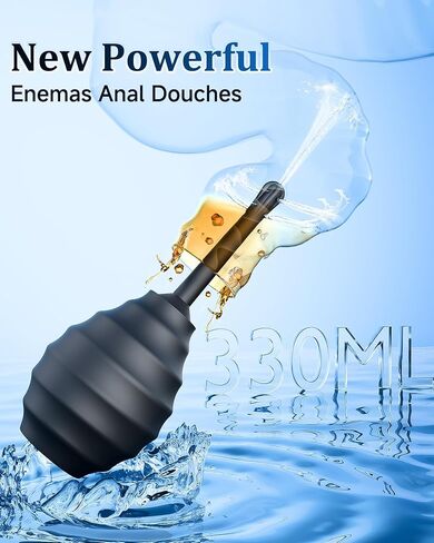 Beisar Enemas Anal Douche for Men Women - 9 Hole Anti Backflow Enema Bulb with Flexible Silicone Nozzle for Colon Cleanse, Feminine Care Shower Enema Douches Kit Cleaner Flusher 11.1 Ounce in Saudi Arabia