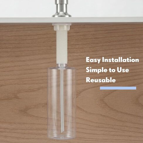 Updated Soap Dispenser Bottle for Kitchen Sink Replacement 500 ML/17 oz Under Sink Soap Dispenser Bottle with Straw Suitable for Dishwashing Liquid Hand Lotion in Kuwait
