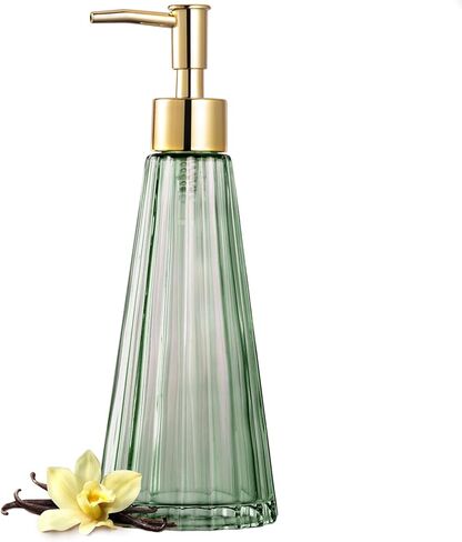 EMPO Vintage Elegant Glass Soap Dispenser, Liquid Soap/Sanitizer/Shampoo Bottle with Golden ABS Pump, Rustic Farmhouse Decor Hand Soap Dispenser Bathroom Accessories (Ocean Teal) in Saudi Arabia