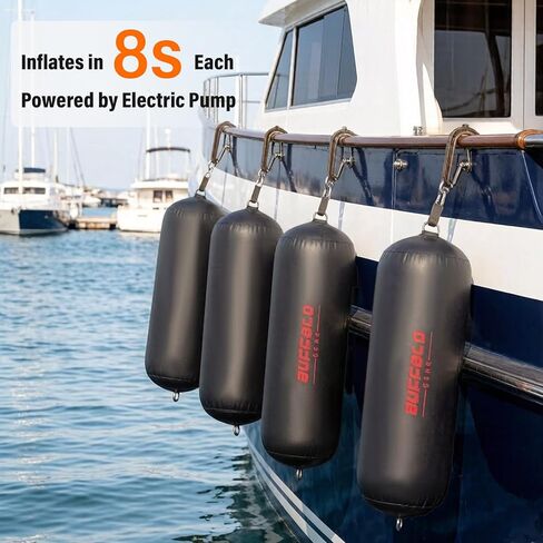 Buffalo Gear Boat Fenders Boat Bumpers for Docking Inflatable Boat Buoys Bumpers with Air Pump in Kuwait