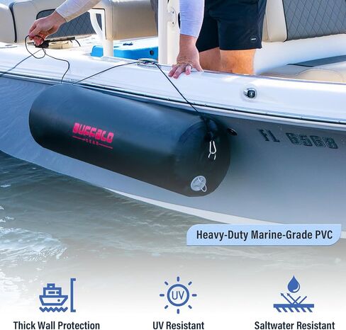 Buffalo Gear Boat Fenders Boat Bumpers for Docking Inflatable Boat Buoys Bumpers with Air Pump in Kuwait