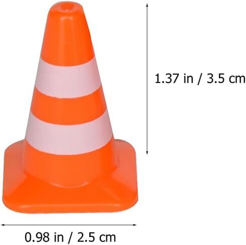 14Pcs Orange Miniature Road Cone Orange Mini Traffic Cones Plastic Sign Road Cone Toy Roadblock Cone Sign Model Photo Prop Educational for Kids Small Cones Construction Cones, Safety Barriers in Saudi Arabia