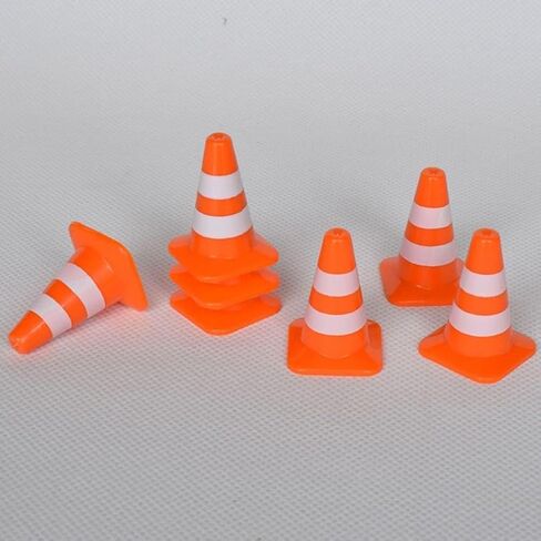 14Pcs Orange Miniature Road Cone Orange Mini Traffic Cones Plastic Sign Road Cone Toy Roadblock Cone Sign Model Photo Prop Educational for Kids Small Cones Construction Cones, Safety Barriers in Saudi Arabia