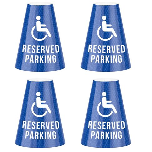BATTIFE 10 Pack " No Parking " Bright Reflective Collars, Cone Message Sleeves for Traffic Safety Cones, 360° High Visible Signs for Driveway Road Outdoor Use in Kuwait