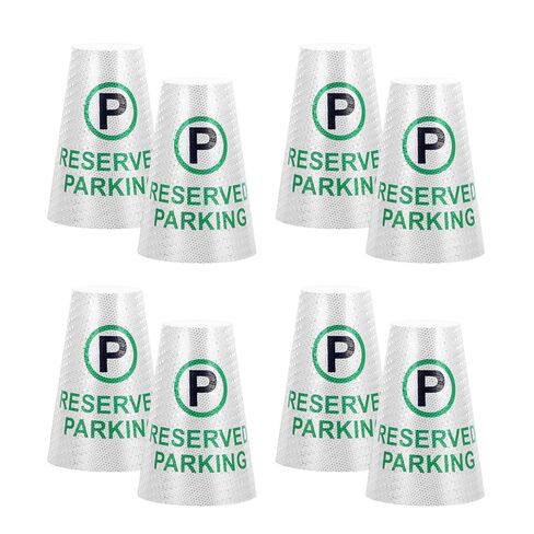 BATTIFE 10 Pack " No Parking " Bright Reflective Collars, Cone Message Sleeves for Traffic Safety Cones, 360° High Visible Signs for Driveway Road Outdoor Use in Saudi Arabia