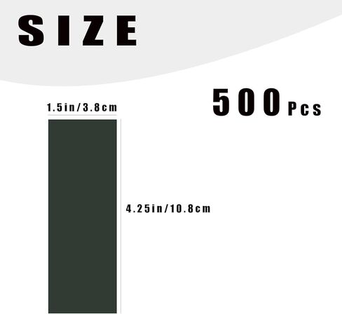 500 قطعة من حلقات المناديل الورقية - أربطة مناديل ذاتية اللصق، أشرطة لف فضية لحفلات أعياد الميلاد وحفلات الزفاف ولم شمل الأسرة والمناسبات (أسود) in Kuwait